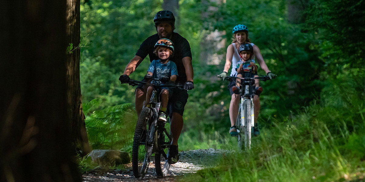 Family-friendly forest bike rides